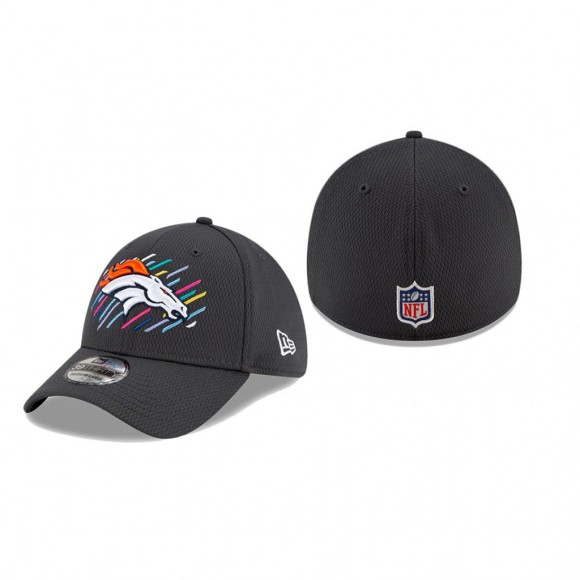 Broncos Hat 39THIRTY Flex Charcoal 2021 NFL Cancer Catch