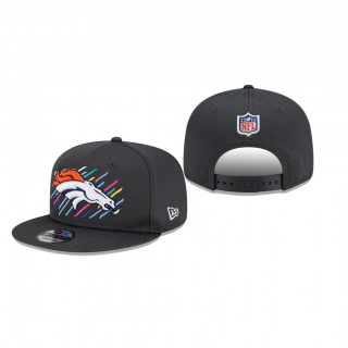 Broncos Hat 9FIFTY Snapback Adjustable Charcoal 2021 NFL Cancer Catch