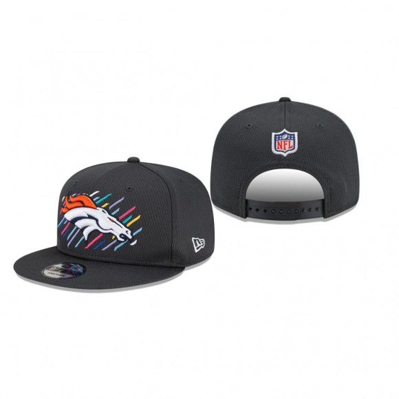 Broncos Hat 9FIFTY Snapback Charcoal 2021 NFL Cancer Catch