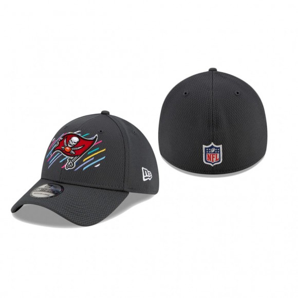 Buccaneers Hat 39THIRTY Flex Charcoal 2021 NFL Cancer Catch