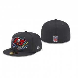 Buccaneers Hat 59FIFTY Fitted Charcoal 2021 NFL Cancer Catch
