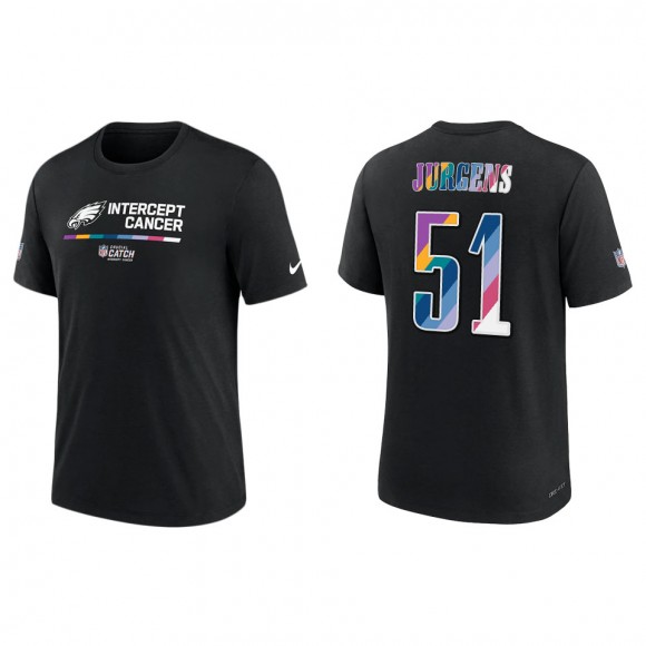 Cam Jurgens Philadelphia Eagles Black 2022 NFL Crucial Catch Performance T-Shirt