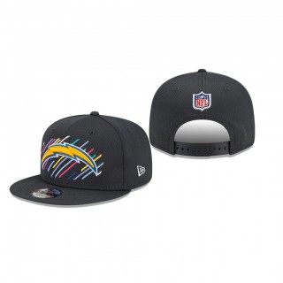 Chargers Hat 9FIFTY Snapback Adjustable Charcoal 2021 NFL Cancer Catch