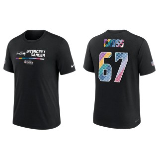 Charles Cross Seattle Seahawks Black 2022 NFL Crucial Catch Performance T-Shirt