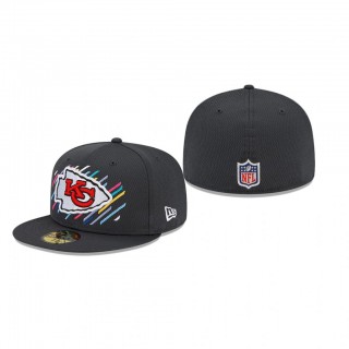 Chiefs Hat 59FIFTY Fitted Charcoal 2021 NFL Cancer Catch