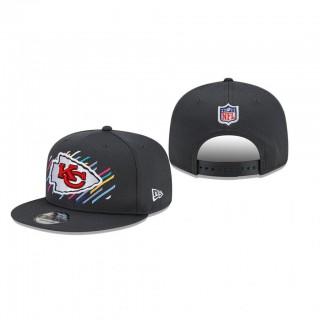 Chiefs Hat 9FIFTY Snapback Adjustable Charcoal 2021 NFL Cancer Catch