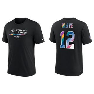 Chris Olave New Orleans Saints Black 2022 NFL Crucial Catch Performance T-Shirt