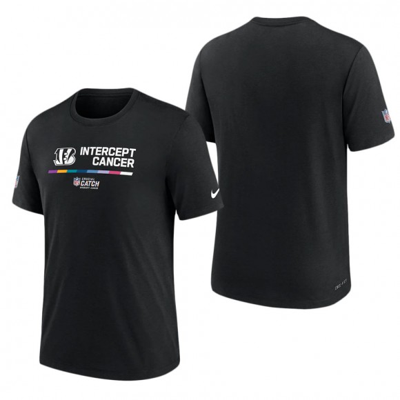 Men's Cincinnati Bengals Black 2022 NFL Crucial Catch Performance T-Shirt