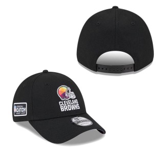 Cleveland Browns Black 2023 NFL Crucial Catch 9FORTY Adjustable Hat