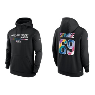 Cole Strange New England Patriots Black 2022 NFL Crucial Catch Therma Performance Pullover Hoodie