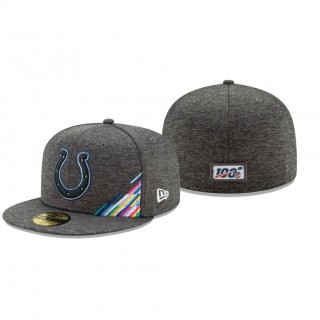 Colts Hat 59FIFTY Fitted Heather Gray 2019 NFL Cancer Catch