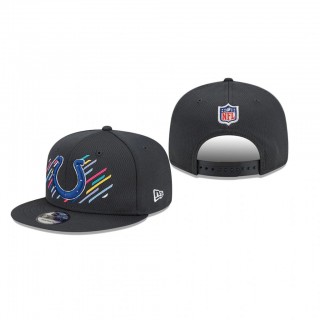 Colts Hat 9FIFTY Snapback Adjustable Charcoal 2021 NFL Cancer Catch