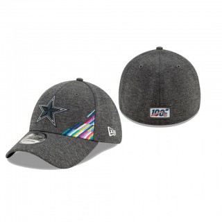 Cowboys Hat 39THIRTY Flex Heather Gray 2019 NFL Cancer Catch