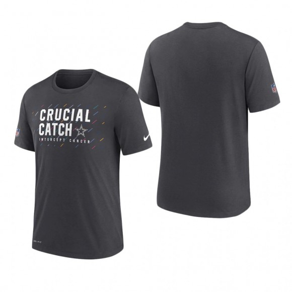 Cowboys T-Shirt Performance Charcoal 2021 NFL Cancer Catch