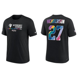 Darrell Henderson Los Angeles Rams Black 2022 NFL Crucial Catch Performance T-Shirt