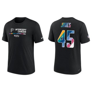 Deion Jones Atlanta Falcons Black 2022 NFL Crucial Catch Performance T-Shirt