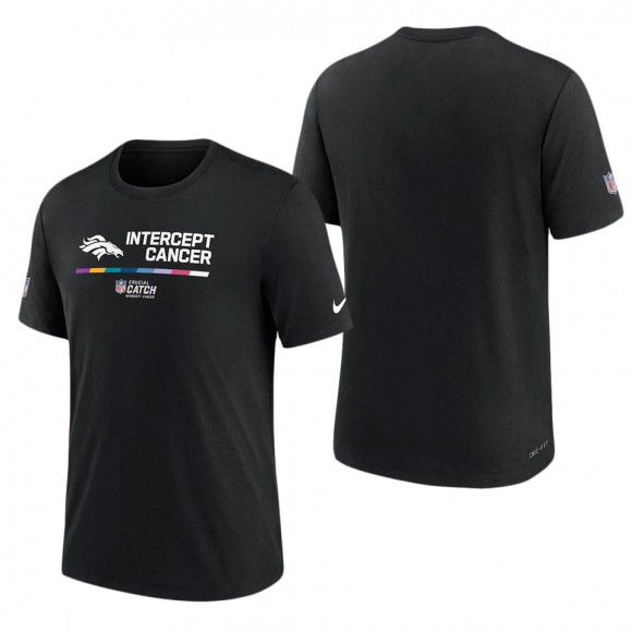 Men's Denver Broncos Black 2022 NFL Crucial Catch Performance T-Shirt