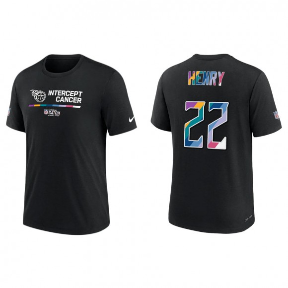 Derrick Henry Tennessee Titans Black 2022 NFL Crucial Catch Performance T-Shirt