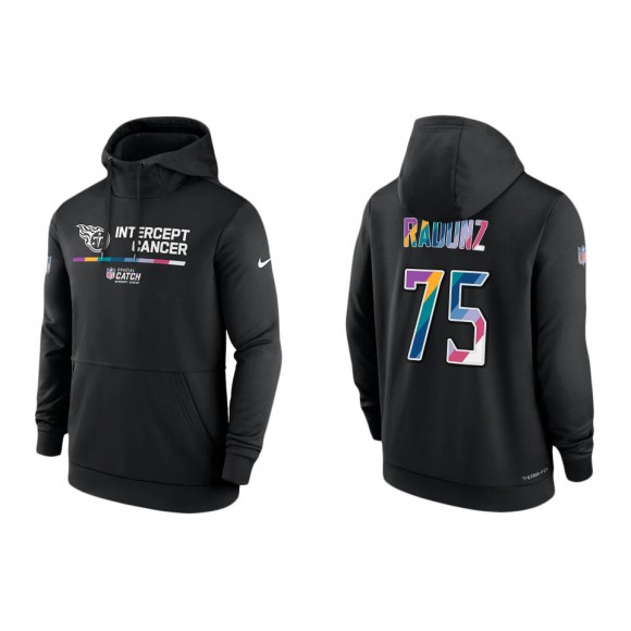 Dillon Radunz Tennessee Titans Black 2022 NFL Crucial Catch Therma Performance Pullover Hoodie