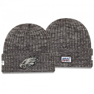 Eagles Knit Hat Cuffed Heather Gray 2019 NFL Cancer Catch