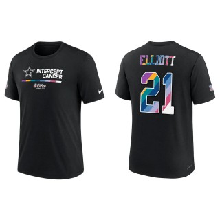 Ezekiel Elliott Dallas Cowboys Black 2022 NFL Crucial Catch Performance T-Shirt
