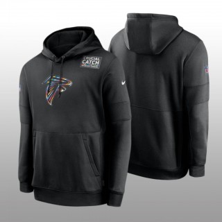 Falcons Hoodie Sideline Performance Black Cancer Catch