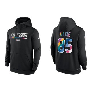 George Kittle San Francisco 49ers Black 2022 NFL Crucial Catch Therma Performance Pullover Hoodie