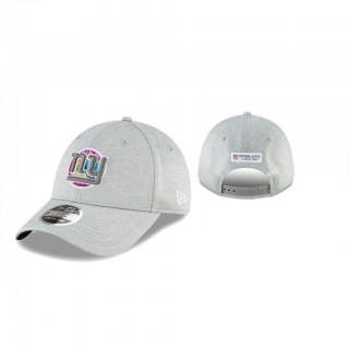 Giants Hat Coaches 9FORTY Adjustable Heather Gray 2020 NFL Cancer Catch