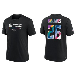 Greedy Williams Cleveland Browns Black 2022 NFL Crucial Catch Performance T-Shirt