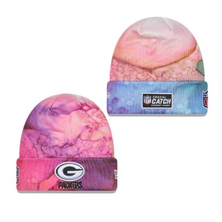 Men's Green Bay Packers Pink 2022 NFL Crucial Catch Knit Hat