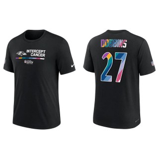 J.K. Dobbins Baltimore Ravens Black 2022 NFL Crucial Catch Performance T-Shirt