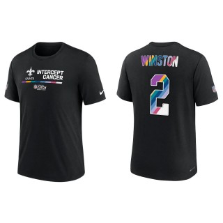 Jameis Winston New Orleans Saints Black 2022 NFL Crucial Catch Performance T-Shirt