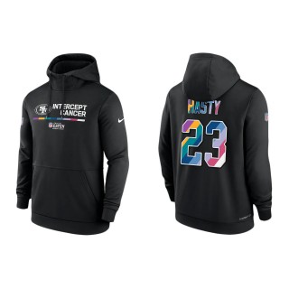 JaMycal Hasty San Francisco 49ers Black 2022 NFL Crucial Catch Therma Performance Pullover Hoodie