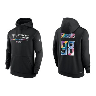 Jeffery Simmons Tennessee Titans Black 2022 NFL Crucial Catch Therma Performance Pullover Hoodie