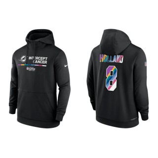 Jevon Holland Miami Dolphins Black 2022 NFL Crucial Catch Therma Performance Pullover Hoodie