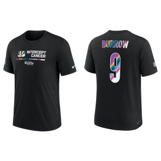 Joe Burrow Cincinnati Bengals Black 2022 NFL Crucial Catch Performance T-Shirt
