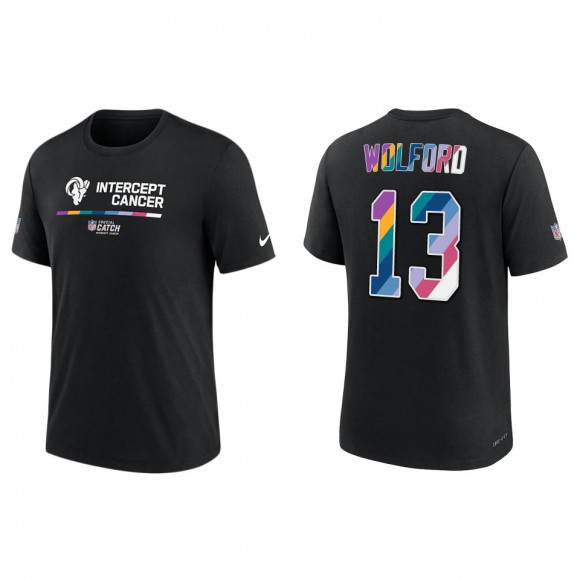 John Wolford Los Angeles Rams Black 2022 NFL Crucial Catch Performance T-Shirt