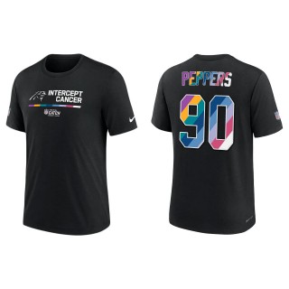 Julius Peppers Carolina Panthers Black 2022 NFL Crucial Catch Performance T-Shirt