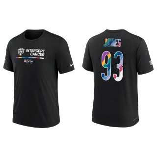 Justin Jones Chicago Bears Black 2022 NFL Crucial Catch Performance T-Shirt