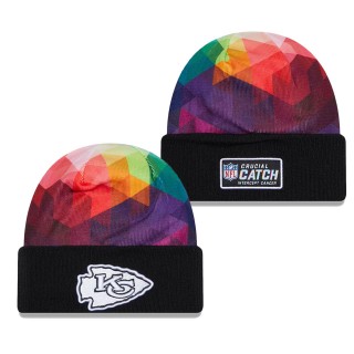 Kansas City Chiefs Black 2023 NFL Crucial Catch Cuffed Knit Hat