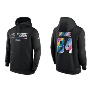 Kendrick Bourne New England Patriots Black 2022 NFL Crucial Catch Therma Performance Pullover Hoodie