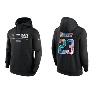 Kyle Dugger New England Patriots Black 2022 NFL Crucial Catch Therma Performance Pullover Hoodie