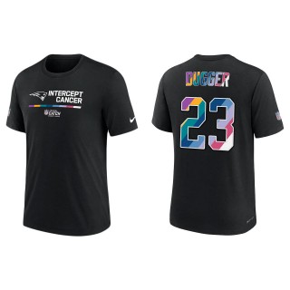 Kyle Dugger New England Patriots Black 2022 NFL Crucial Catch Performance T-Shirt
