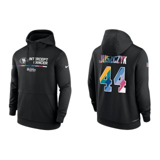 Kyle Juszczyk San Francisco 49ers Black 2022 NFL Crucial Catch Therma Performance Pullover Hoodie