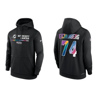 Liam Eichenberg Miami Dolphins Black 2022 NFL Crucial Catch Therma Performance Pullover Hoodie