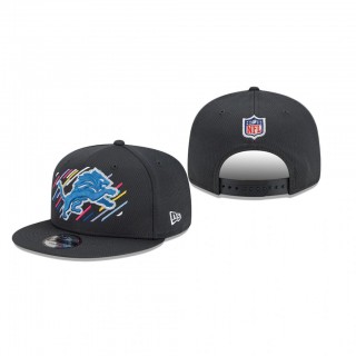 Lions Hat 9FIFTY Snapback Adjustable Charcoal 2021 NFL Cancer Catch
