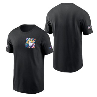 Los Angeles Rams Black 2023 NFL Crucial Catch Sideline Tri-Blend T-Shirt