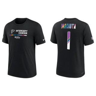 Marcus Mariota Atlanta Falcons Black 2022 NFL Crucial Catch Performance T-Shirt