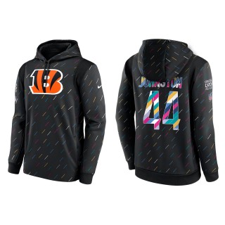 Men's Cincinnati Bengals Clay Johnston Charcoal 2021 NFL Crucial Catch Therma Pullover Hoodie