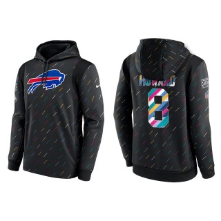 Men's Buffalo Bills O.J. Howard Charcoal 2021 NFL Crucial Catch Therma Pullover Hoodie